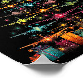 Funny Airplanes Christmas Tree Graphic Air Planes  ポスター (角)