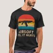 Funny Airsoft - Airsoft Yes, it Hurts - Retro Tシャツ (正面)