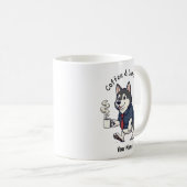 Funny  Alaskan Malamute Business Suit Coffee  コーヒーマグカップ (正面右)