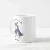 Funny  Alaskan Malamute Business Suit Coffee  コーヒーマグカップ (正面左)