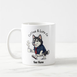 Funny Alaskan Malamute Business Suit Coffee コーヒーマグカップ