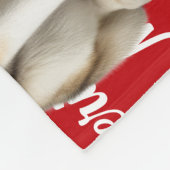 Funny Alaskan Malamute Dog Name Pattern Christmas フリースブランケット (角)