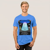 Funny Alien Abduction Phone Distraction Sci-Fi Hum トライブレンドＴシャツ (正面全面)