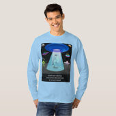 Funny Alien Abduction Phone Distraction Sci-Fi Hum Tシャツ (正面フル)