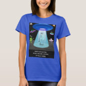 Funny Alien Abduction Phone Distraction Sci-Fi Hum Tシャツ (正面)