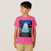 Funny Alien Abduction Phone Distraction Sci-Fi Tシャツ (正面フル)
