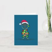 Funny Alien Christmas Graphics Lights Lover Extrat カード (正面)