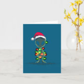 Funny Alien Christmas Graphics Lights Lover Extrat カード (黄色い花)