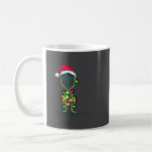Funny Alien Christmas Graphics Lights Lover Extrat コーヒーマグカップ (左)
