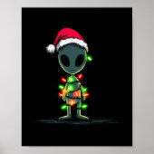 Funny Alien Christmas Graphics Lights Lover Extrat ポスター (正面)