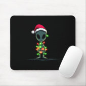 Funny Alien Christmas Graphics Lights Lover Extrat マウスパッド (マウス)
