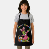 Funny Alien Easter Bunny Dabbing Cute Easter Egg エプロン (インサイチュ)