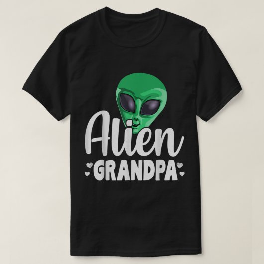 Funny Alien Grandpa Design Tシャツ (デザイン正面)