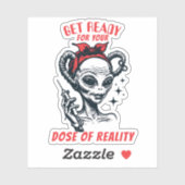 Funny alien hypodermic needle dose of reality シール (シート)