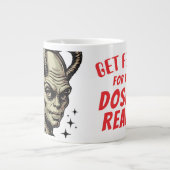 Funny alien hypodermic needle dose of reality ジャンボコーヒーマグカップ (正面)