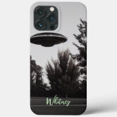 Funny Alien Invasion Retro ufo Sci Fi movie Name Case-Mate iPhoneケース (裏面)