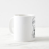 Funny Alien Office Coffee Mug - Artistic Grumpy  コーヒーマグカップ (正面左)