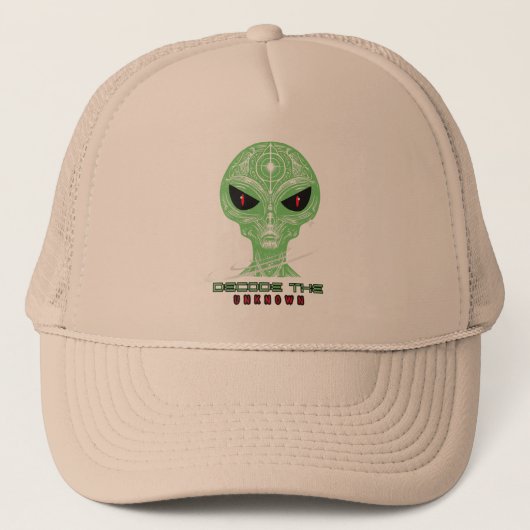 Funny Alien Trucker Hat – UFO Lover Gift キャップ (正面)