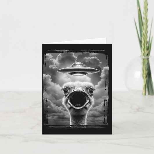 Funny Alien Turkey Ufo Selfie Thanksgiving Meme  カード (正面)