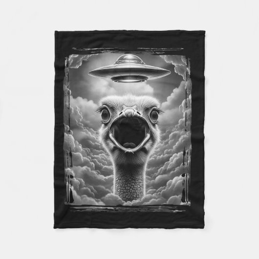 Funny Alien Turkey Ufo Selfie Thanksgiving Men Wom フリースブランケット (正面)