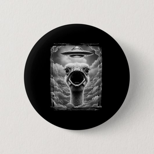 Funny Alien Turkey Ufo Selfie Thanksgiving Men Wom 缶バッジ (正面)