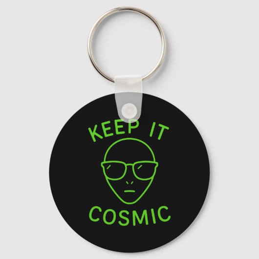 Funny Alien Ufo Area 51 - Keep It Cosmic Comfort C キーホルダー (正面)