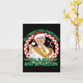 Funny All I Want For Christmas 8 Ball And 2 Millio カード (黄色い花)