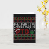 Funny All I Want For Christmas Is Pto Matching Ugl カード (黄色い花)