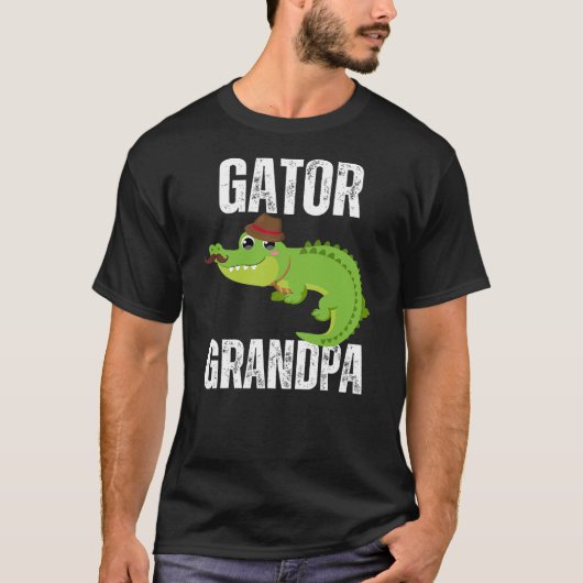 Funny Alligator Apparel Charming Gator Grandpa Cro Tシャツ (正面)