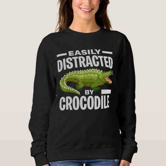 Funny Alligator Crocodile スウェットシャツ (正面)