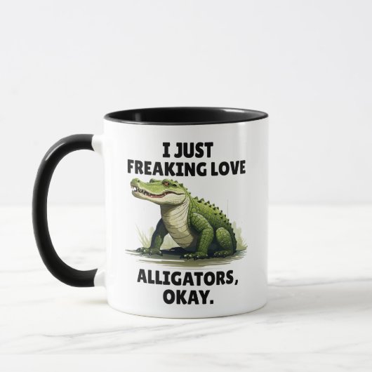 Funny Alligator Lover Mug Reptile Lover Gift マグカップ (左)