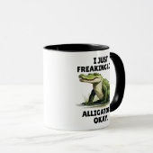 Funny Alligator Lover Mug Reptile Lover Gift マグカップ (正面右)