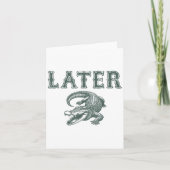 Funny Alligator Pun Later Gator  カード (正面)
