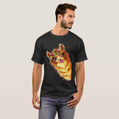 Funny Alpaca with Flowers Cute Animals for Women G Tシャツ (正面フル)