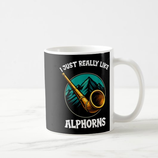 Funny Alphorn コーヒーマグカップ (右)