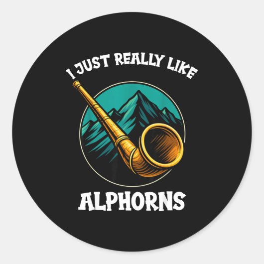 Funny Alphorn  ラウンドシール (正面)