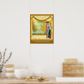 Funny Altered Art 60th Birthday   ポスター (キッチン)