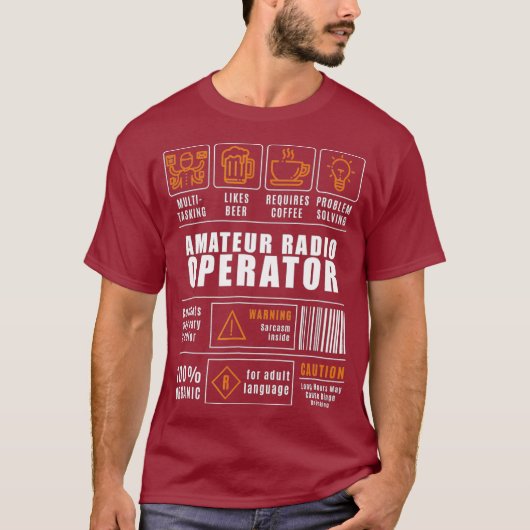Funny Amateur Ham Radio Tshirt Tシャツ (正面)