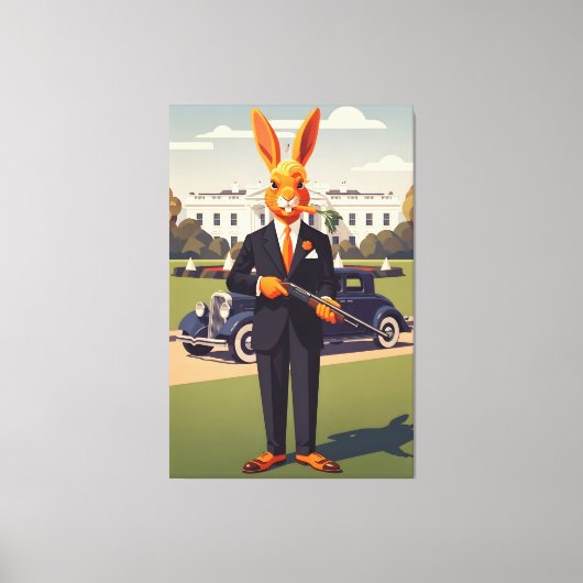 Funny American キャンバスプリント (正面)