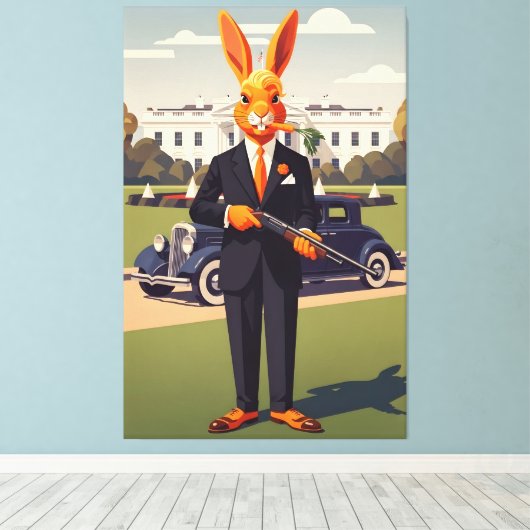 Funny American キャンバスプリント (インサイチュ (ウッドフロア))