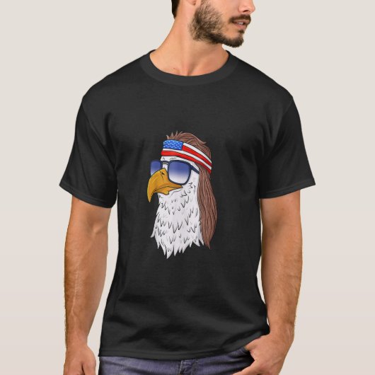 Funny American Bald Eagle Mullet 4th Of July Tank  Tシャツ (正面)