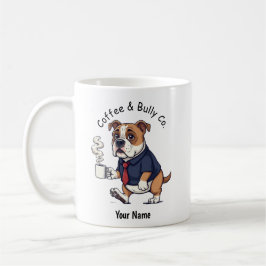 Funny American Bulldog Business Suit Coffee コーヒーマグカップ