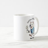 Funny  American Eskimo Dog Business Suit Coffee  コーヒーマグカップ (正面右)