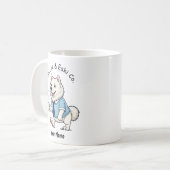 Funny  American Eskimo Dog Business Suit Coffee  コーヒーマグカップ (正面左)