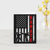 Funny American Flag Karate Art For Men Women Karat カード (黄色い花)