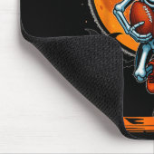 Funny American Football Skeleton Player Halloween  マウスパッド (コーナー)