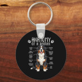 Funny Anatomy Bernese Mountain Dog Cute Berner Lov キーホルダー (正面)