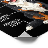 Funny Anatomy Bernese Mountain Dog Cute Berner Lov ポスター (角)