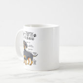Funny Anatomy Dachshund Wiener Dog Cute Doxie Love コーヒーマグカップ (正面左)