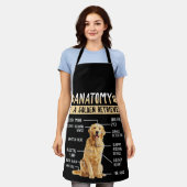 Funny Anatomy Golden Retriever Dog Lover Gift エプロン (着用した状態)